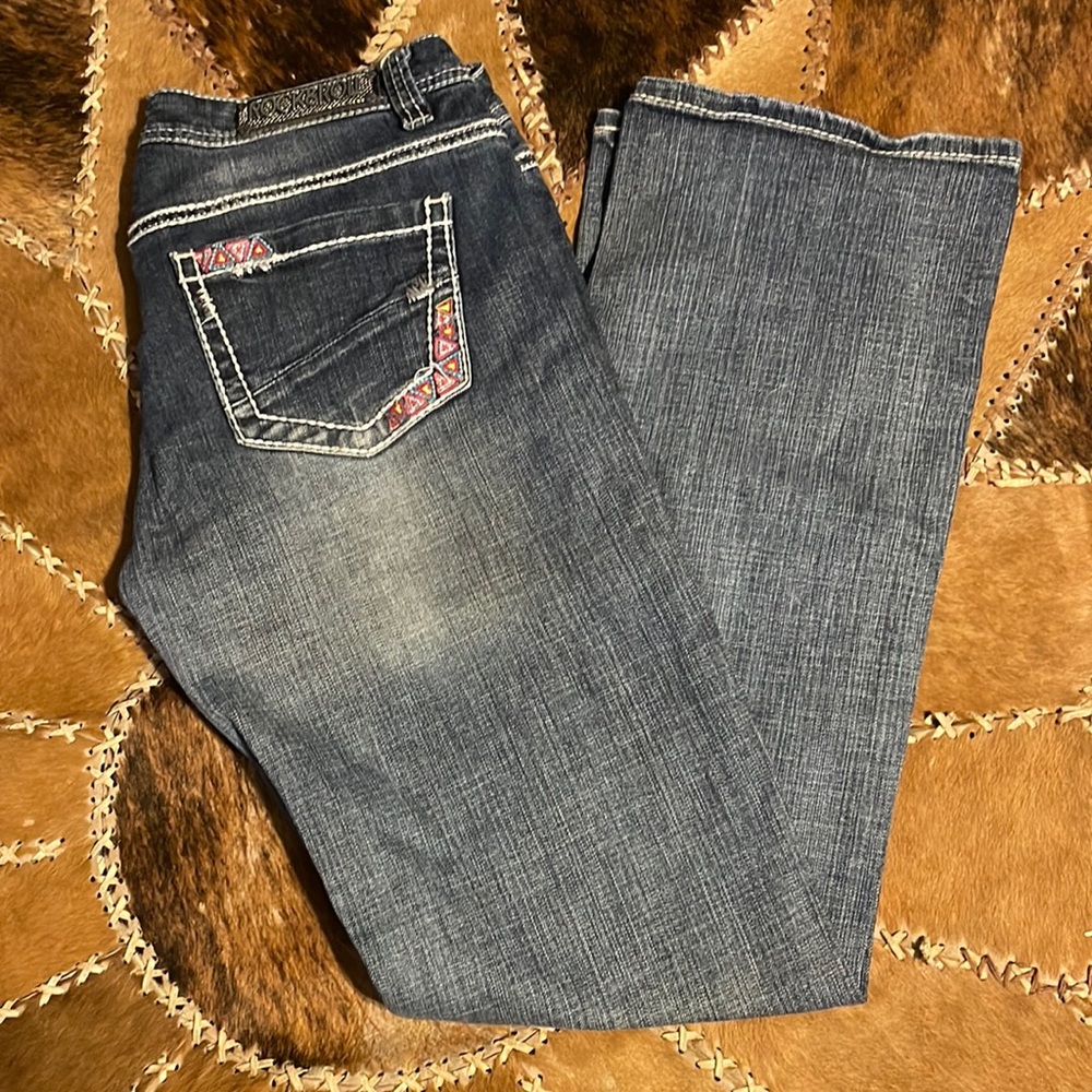 Rock & roll riding jean. Long length